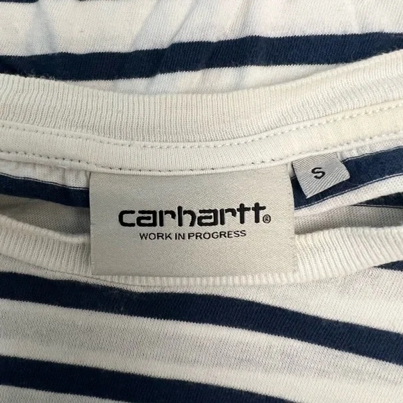Carhartt Robie Tee in Navy & White - Picture 5 of 6